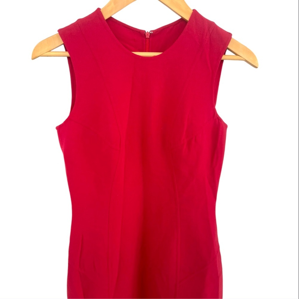 Michael Kors Vintage 90s Red Sheath Pencil Midi Dress - Picture 3 of 6